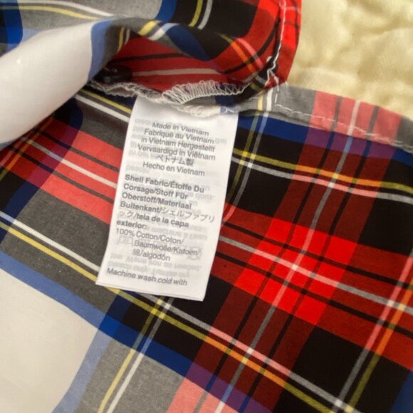 J Crew Holiday Plaid Tartan Ruffle Neck Tank - Picture 8 of 16